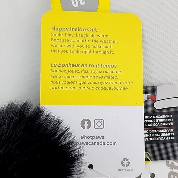 HOT PAWS Youth Girls Black Faux Fur Sparkles Winter Waterproof Boots -30°C Sz 6 - Picture 12 of 16